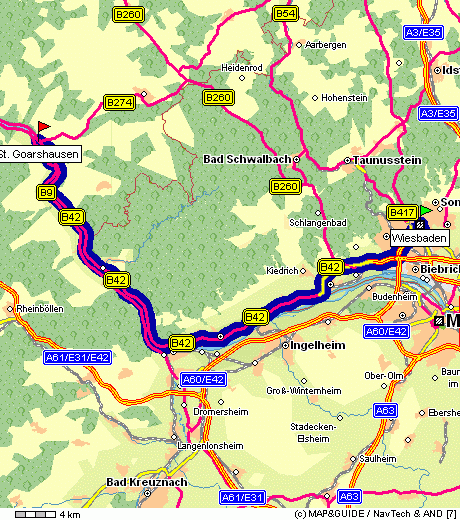 Anfahrtskizze Wiesbaden